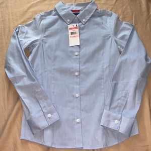Girl’s uniform Tommy Hilfiger Sky Blue Button Down
 Size 10